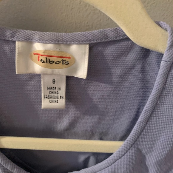 Stunning Talbots powder blue 100% silk blouse size small - Picture 2 of 4